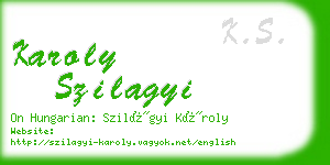 karoly szilagyi business card